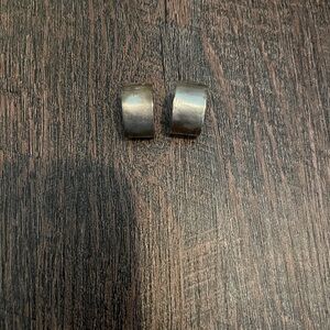 Vintage sterling Silver western Hoop Earrings